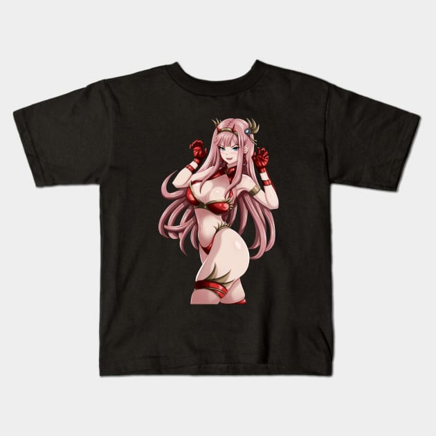 ZeroTwo Year of the dragon cosplay Kids T-Shirt by AngelsFANART